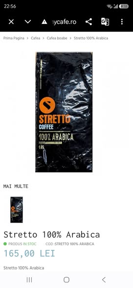 Cafea Boabe Stretto 100% Arabica – Disponibila in Cantitati Mari pentru HoReCa - Imagine 2
