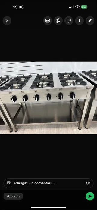 Aragaz Profesional 6 Arzatoare – GPL sau Gaz Natural | 42 kW Putere Totala