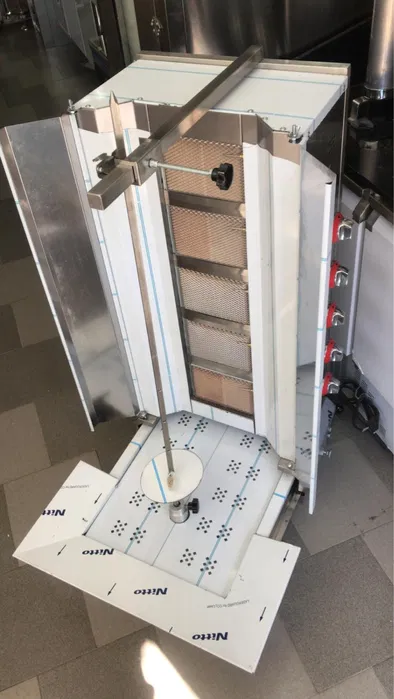 Aparat Shaorma Profesional LPG – 4 sau 5 Arzatoare | Motor Jos | Produse Noi cu Garantie - Imagine 2