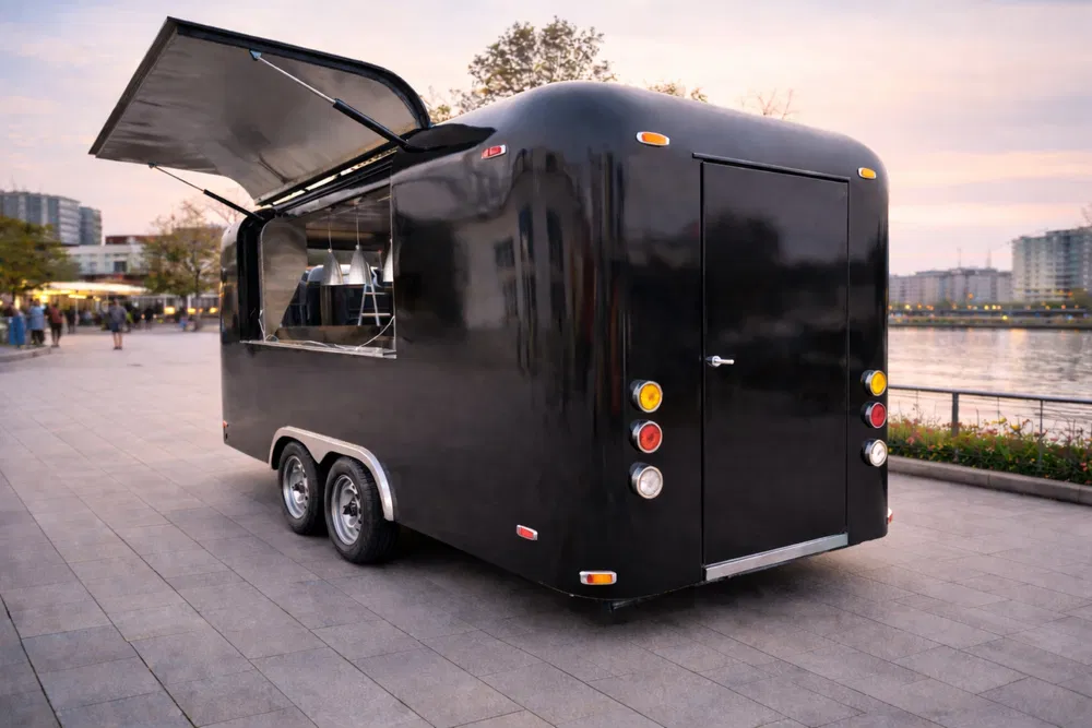 Rulota Fast Food Profesionala Premium  food truck pentru Burgeri, Street Food si Afaceri Mobile