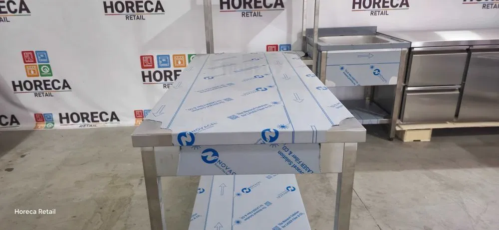 Masa inox profesionala 1500x700 mm – mobilier horeca pentru restaurante si bucatarii profesionale - Imagine 4