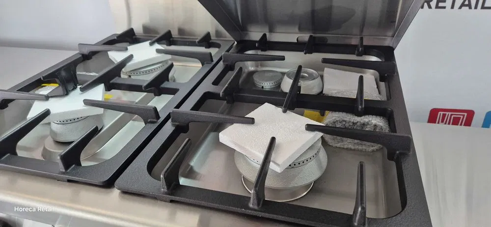 Aragaz profesional inox cu 4 ochiuri pe gaz – echipament nou pentru restaurante si bucatarii HoReCa - Imagine 3