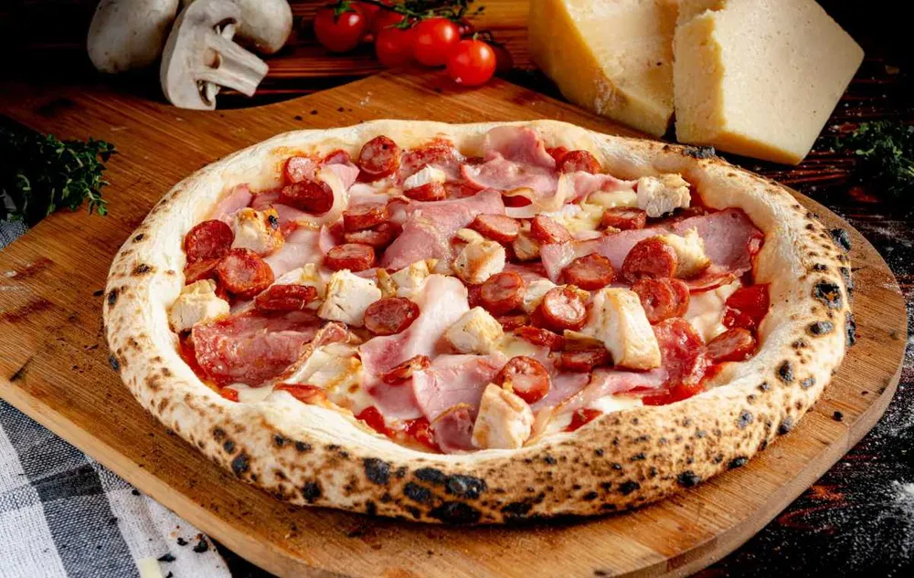 Cuptor profesional pentru pizza cu 2 camere si placa ceramica, capacitate 2 pizza de 40 cm - Imagine 2