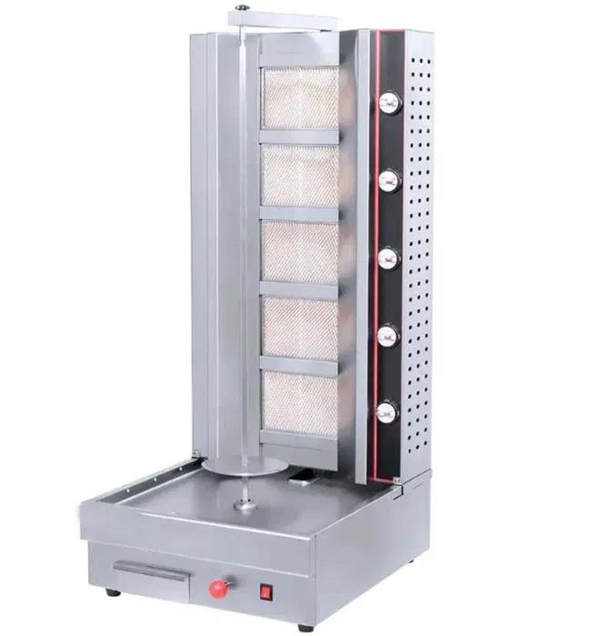 Rotisor profesional pentru kebab si shaorma cu 4 arzatoare, GPL sau gaz natural, motor inferior - Imagine 2