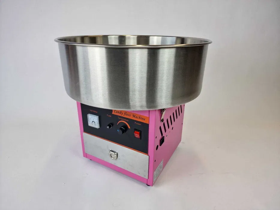 Masina profesionala de vata de zahar cu bol inox 52 cm, electrica sau pe gaz