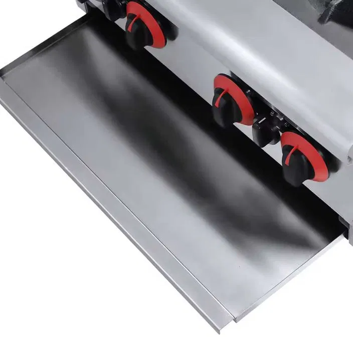 Aragaz profesional de banc cu 4 arzatoare, GPL, inox, pentru restaurante si fast-food