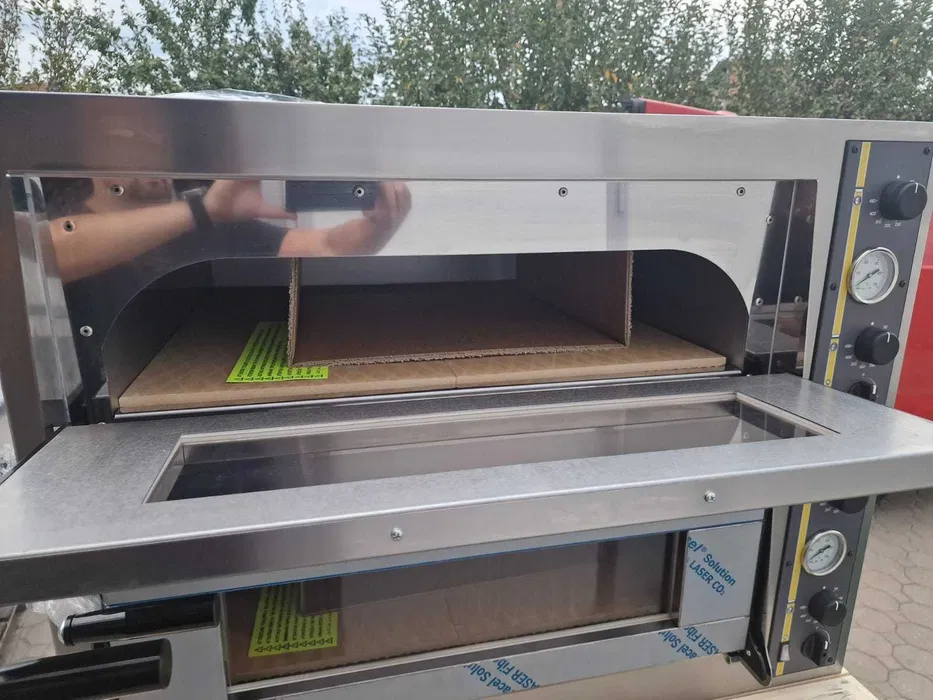 Cuptor profesional pizza XL Italia 4+4 pizza, geam mare, 12 kW, produs nou - Imagine 3