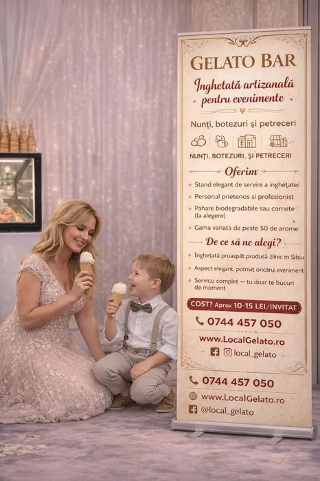 Ice Cream Bar pentru nunta, Gelato Bar si inghetata artizanala pentru evenimente - LOCAL GELATO Sibiu