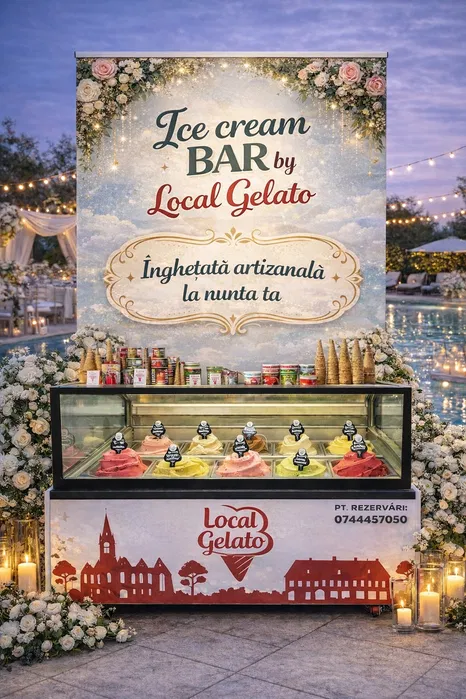 Ice Cream Bar pentru nunta, Gelato Bar si inghetata artizanala pentru evenimente - LOCAL GELATO Sibiu - Imagine 4