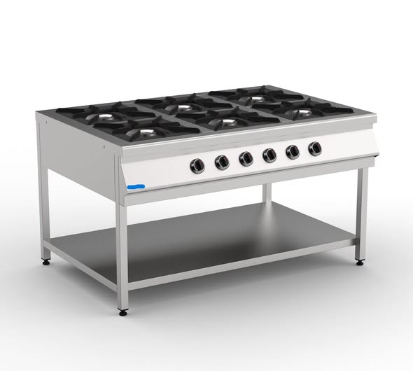 Oferta Aragaz Profesional 6 Ochiuri 150x100x85 cm - Putere Mare pentru Oale si Cratite Mari | Transport Gratuit - Imagine 2