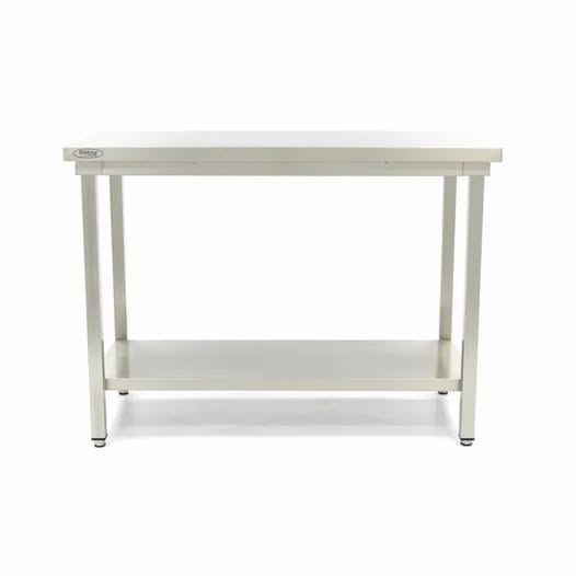 Oferta de Pret - Masa de Lucru Inox Profesionala Centrala 140x70x85 cm | Raft Inferior Rezistent