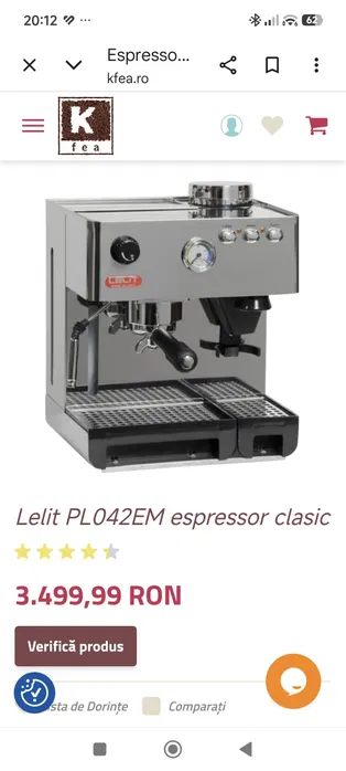Lelit Anita Espressor Manual cu Rasnita Integrata – Fabricat in Italia - Imagine 2