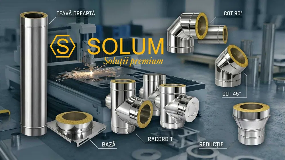 Cos de fum inox pentru soba si centrala | Executie la comanda si livrare rapida