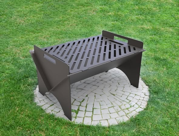 Gratar de Picnic Demontabil din Otel 3 mm - Pliabil si Rezistent - Imagine 3