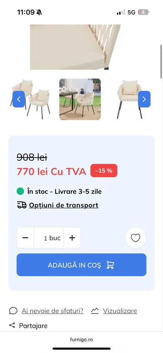 Scaune terasa profesionale noi pentru HORECA – terasa, restaurant, cafenea, hotel - Imagine 4