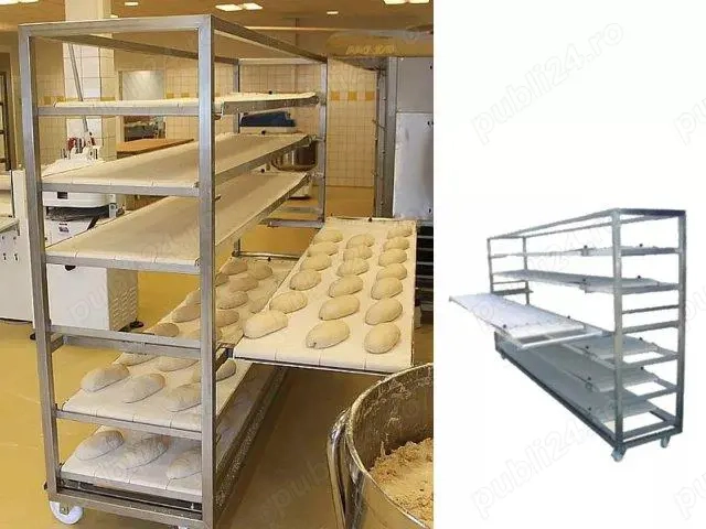 Suport inox cu panacoade pentru dospirea aluatului - echipament profesional pentru panificatie
