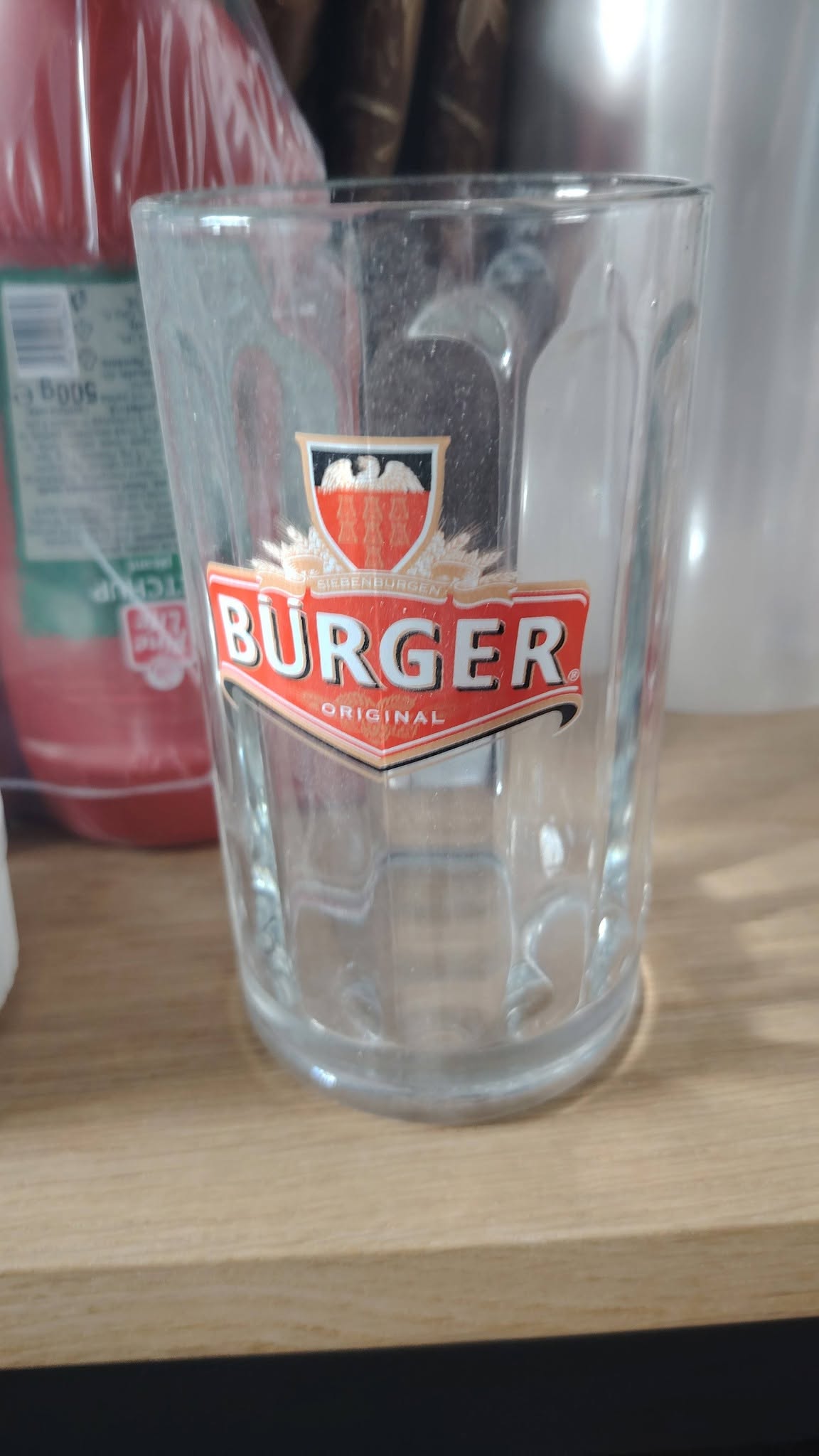 Pahar Profesional Burger Original din Sticla – Ideal pentru Bere, Sucuri si Bauturi HoReCa