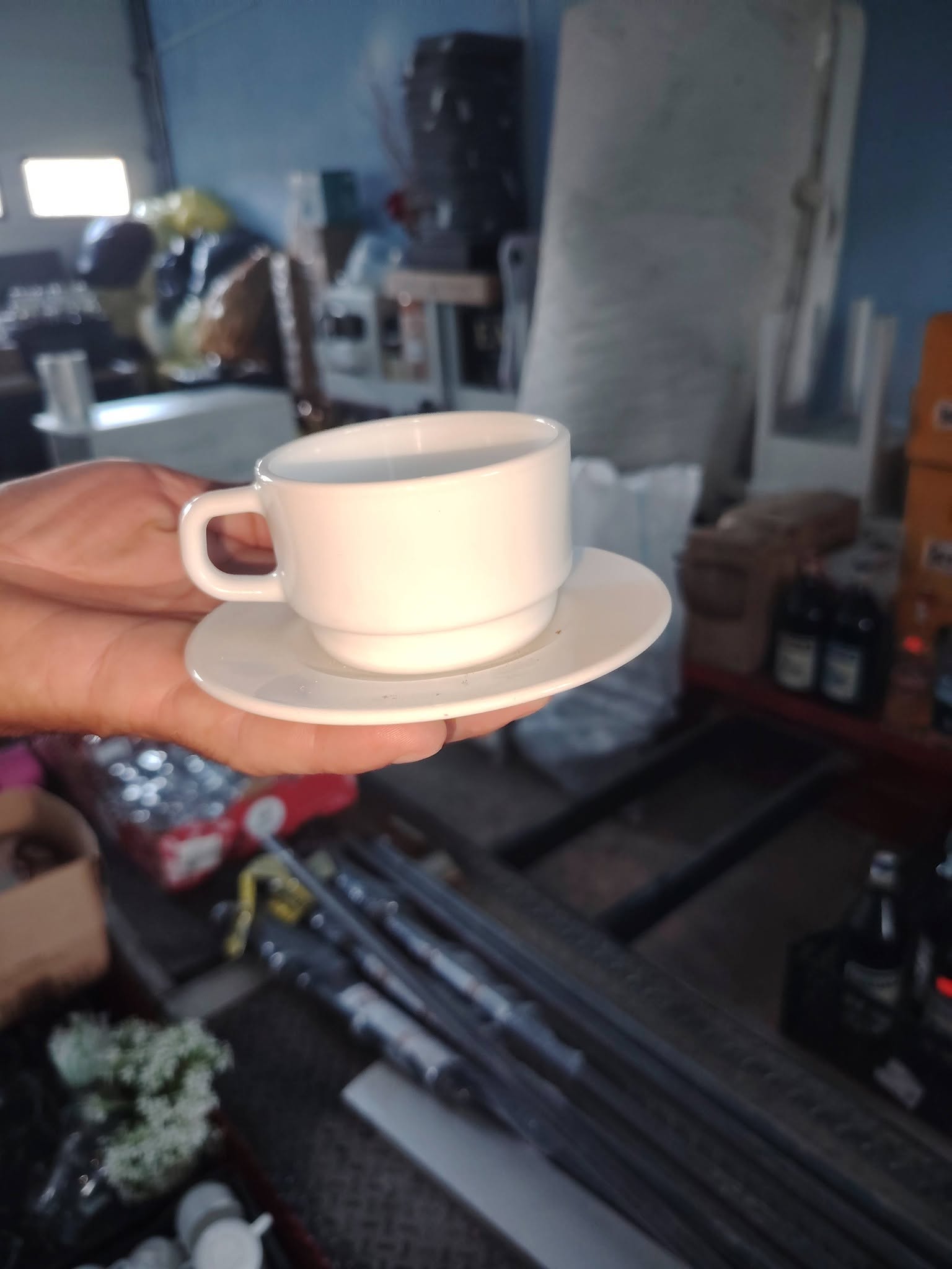 Ceasca latte din portelan cu farfurioara – pentru cafenele, restaurante si hoteluri HoReCa - Imagine 2