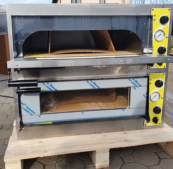Cuptor pizza profesional electric 6+6 pizza 35 cm - Cuptor pizza dublu Italia, 18 kW, 400V, nou cu garantie - Imagine 3