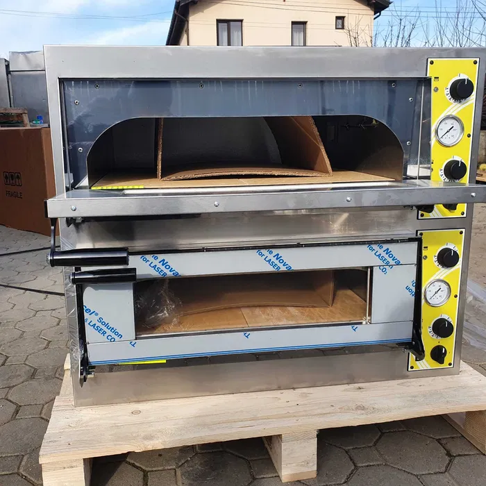 Cuptor profesional pizza electric 12 pizza - 2 camere, 400V, fabricat in Italia, garantie 12 luni