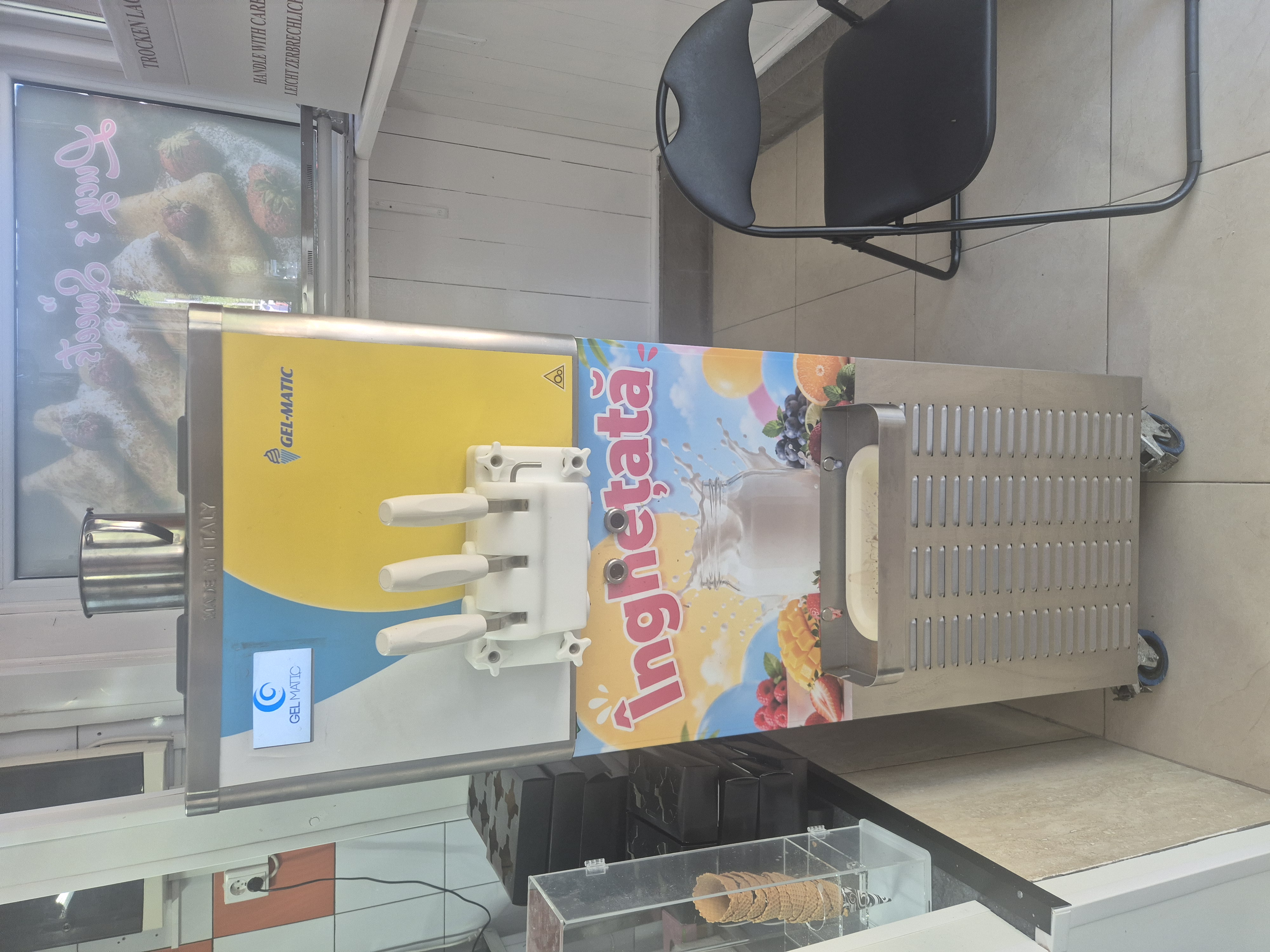 Masina inghetata gelmatic -380V, 2 cuve + 1 mix - performanta pentru gelaterii si cofetarii