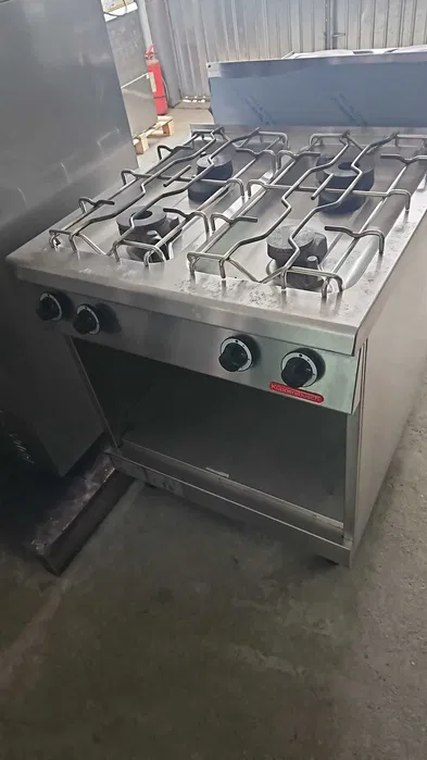 Aragaz profesional pe gaz 4 arzatoare – Inox, SH, Revizuit, Garantie 6 luni