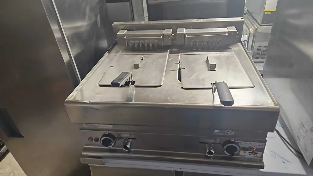 Friteuza profesionala electrica dubla Maremo - 2 cuve | Inox, SH, Garantie 6 luni