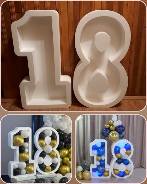 Cifre si litere volumetrice pentru evenimente - Decor personalizat 90 cm - Imagine 3