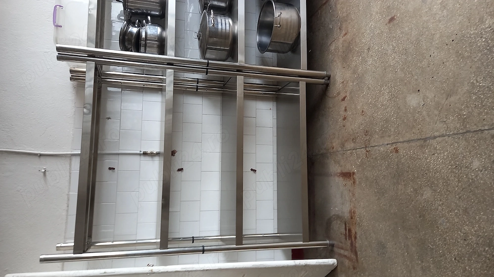 Raft profesional din inox cu 4 polite pentru restaurante, cantine si bucatarii HoReCa
