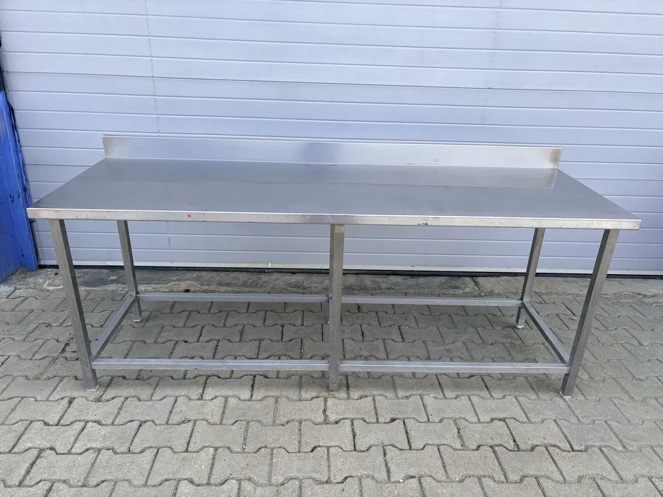 Masa de lucru inox profesionala cu raft inferior pentru restaurant, fast-food, laborator si HoReCa - Imagine 4