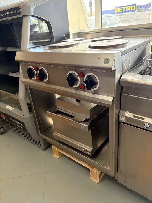 Plita profesionala 4 ochiuri cu suport inox pentru restaurant, fast-food si HoReCa - Imagine 4