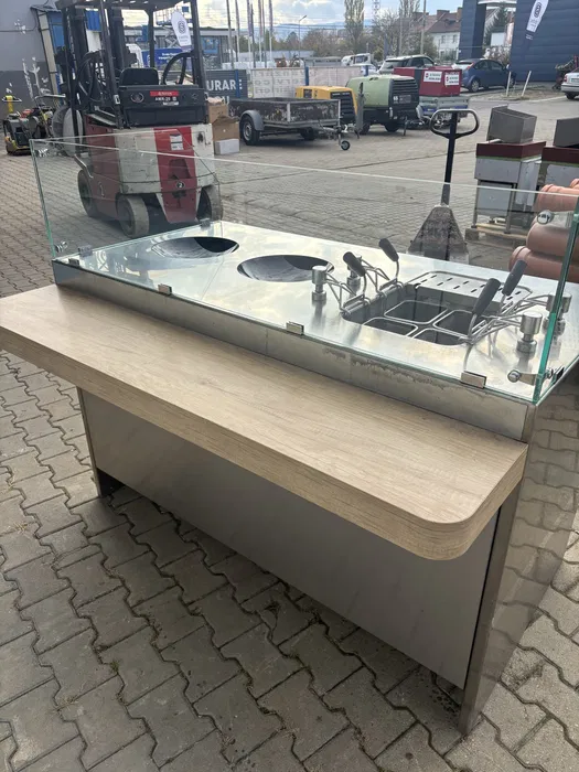 Statie profesionala pentru paste si wok cu vitrina de protectie pentru restaurant, food court si HoReCa fierbator paste - Imagine 4