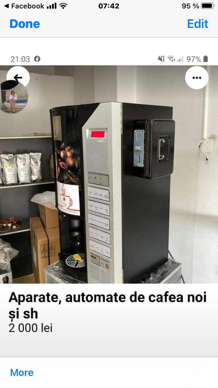 Automat cafea second hand si automat snack profesional - automate vending complete - Imagine 2