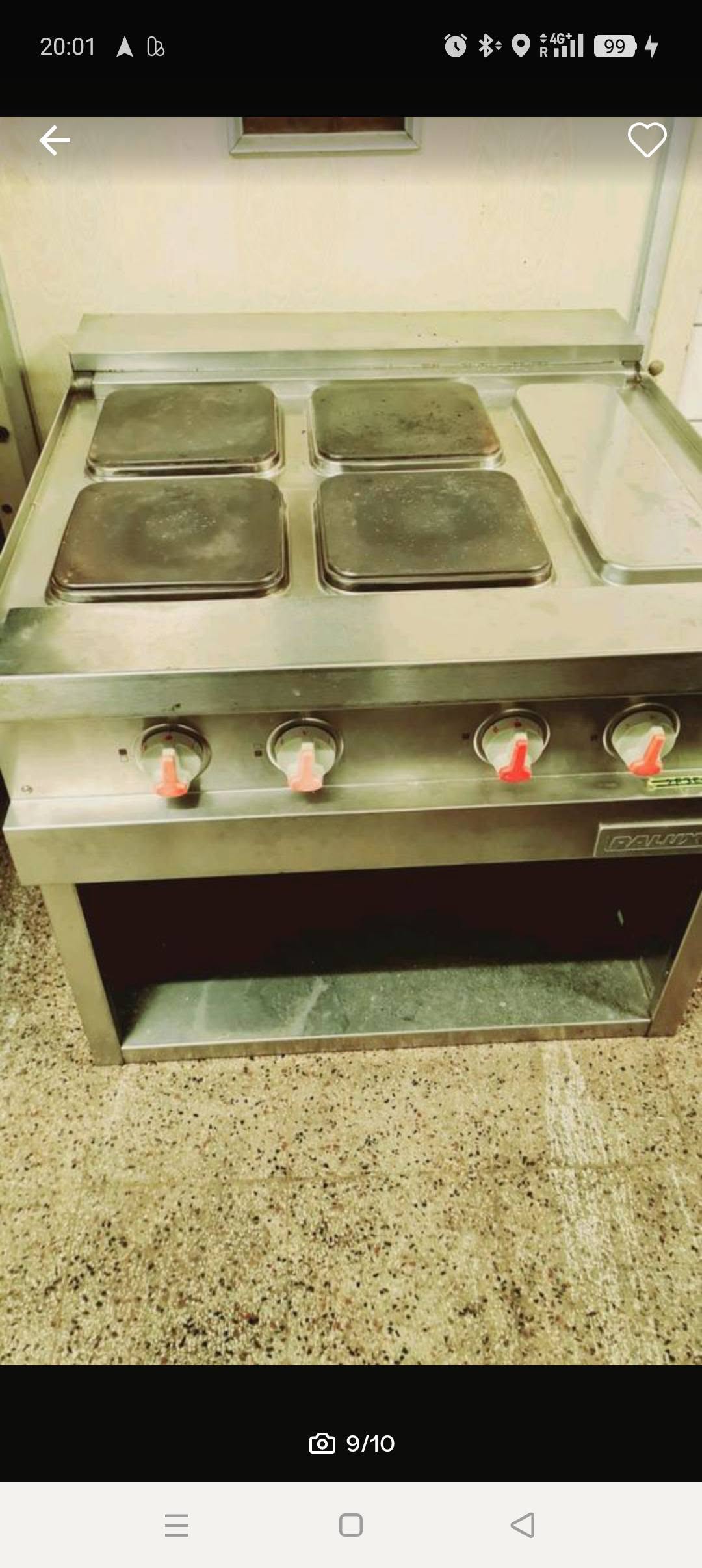 Plita electrica profesionala 4 ochiuri cu suport inox