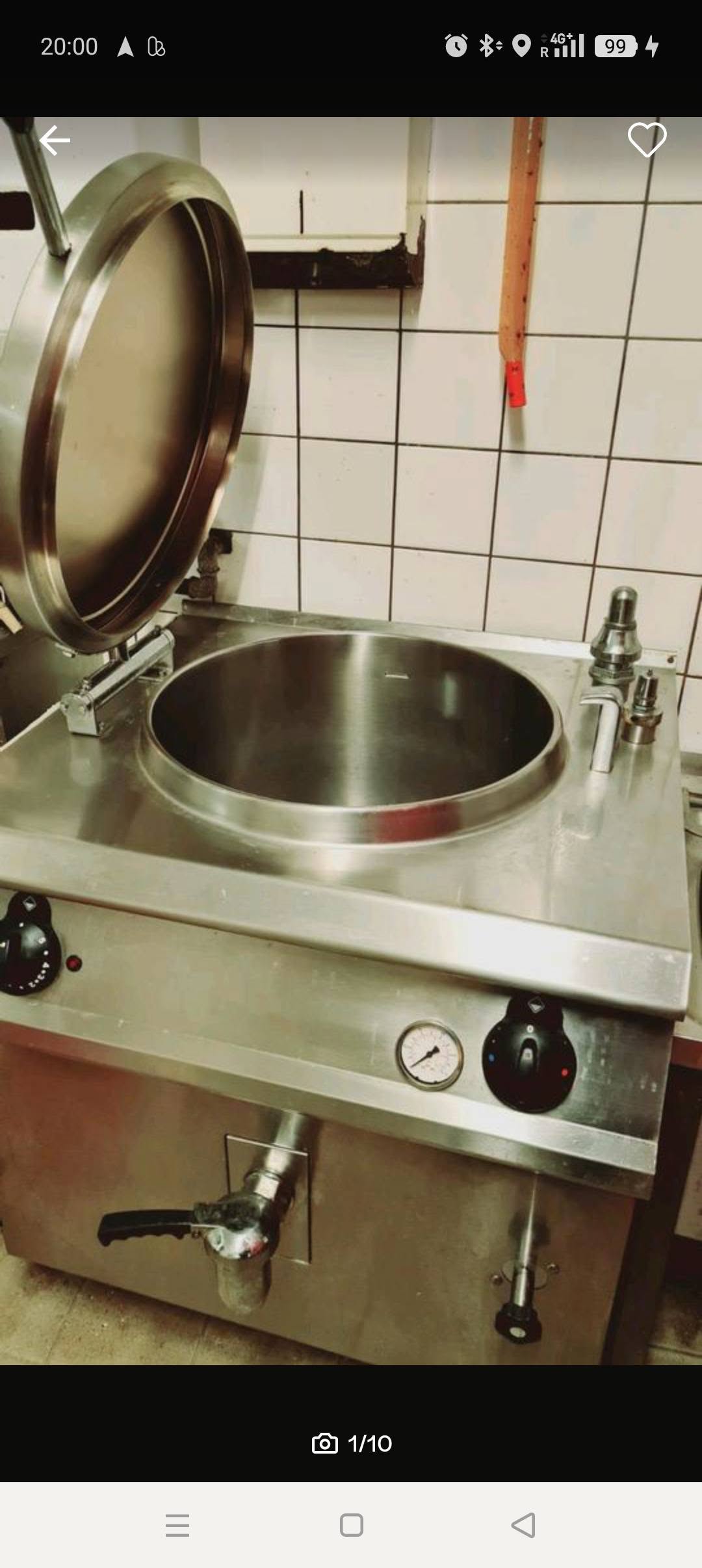 Marmita profesionala electrica inox cu capac rabatabil pentru restaurante si cantine