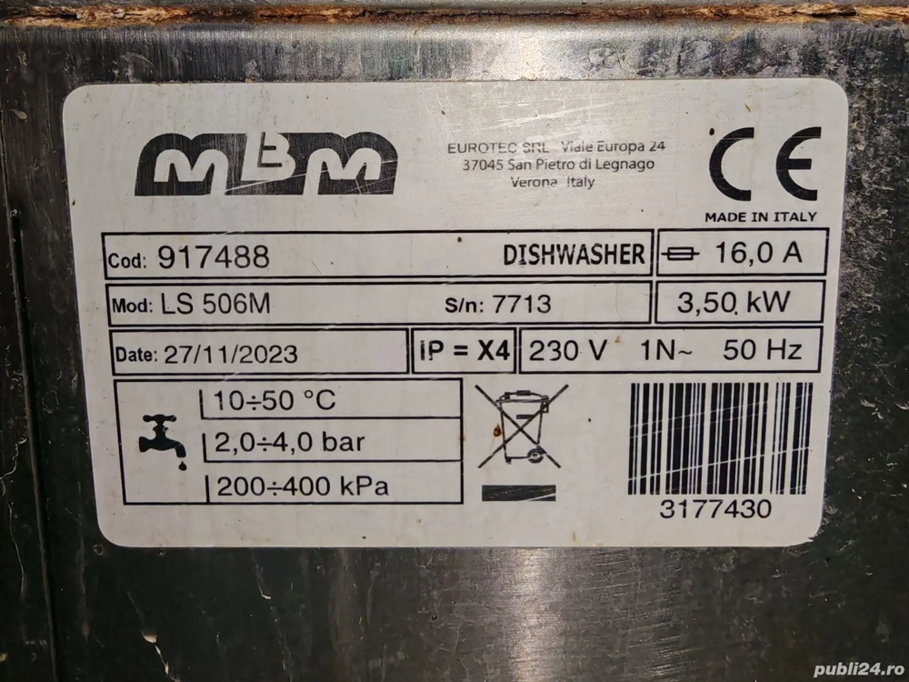 Vand masina de spalat vase profesionala LS 506 M – ideala pentru restaurante, hoteluri si catering - Imagine 2