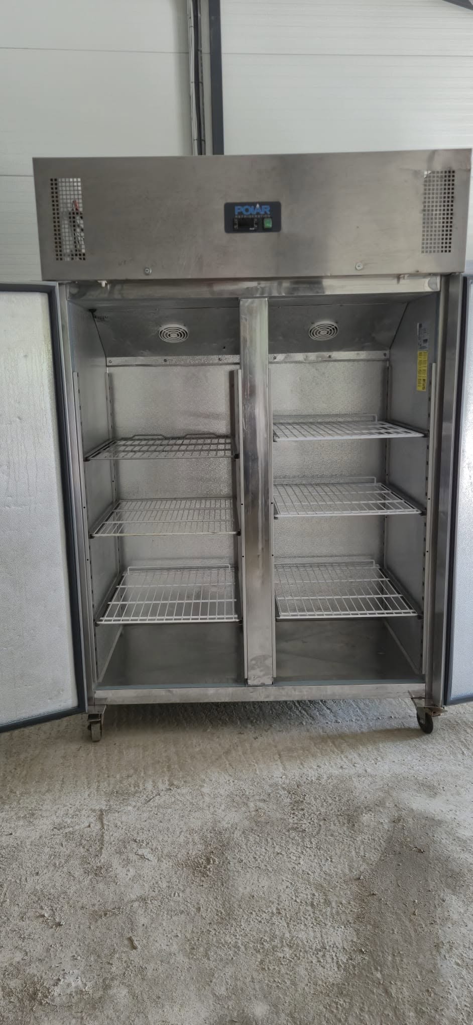 Congelator Profesional Dublu Polar 1200 Litri - Dulap Congelare Inox cu 2 Usi, 220V
