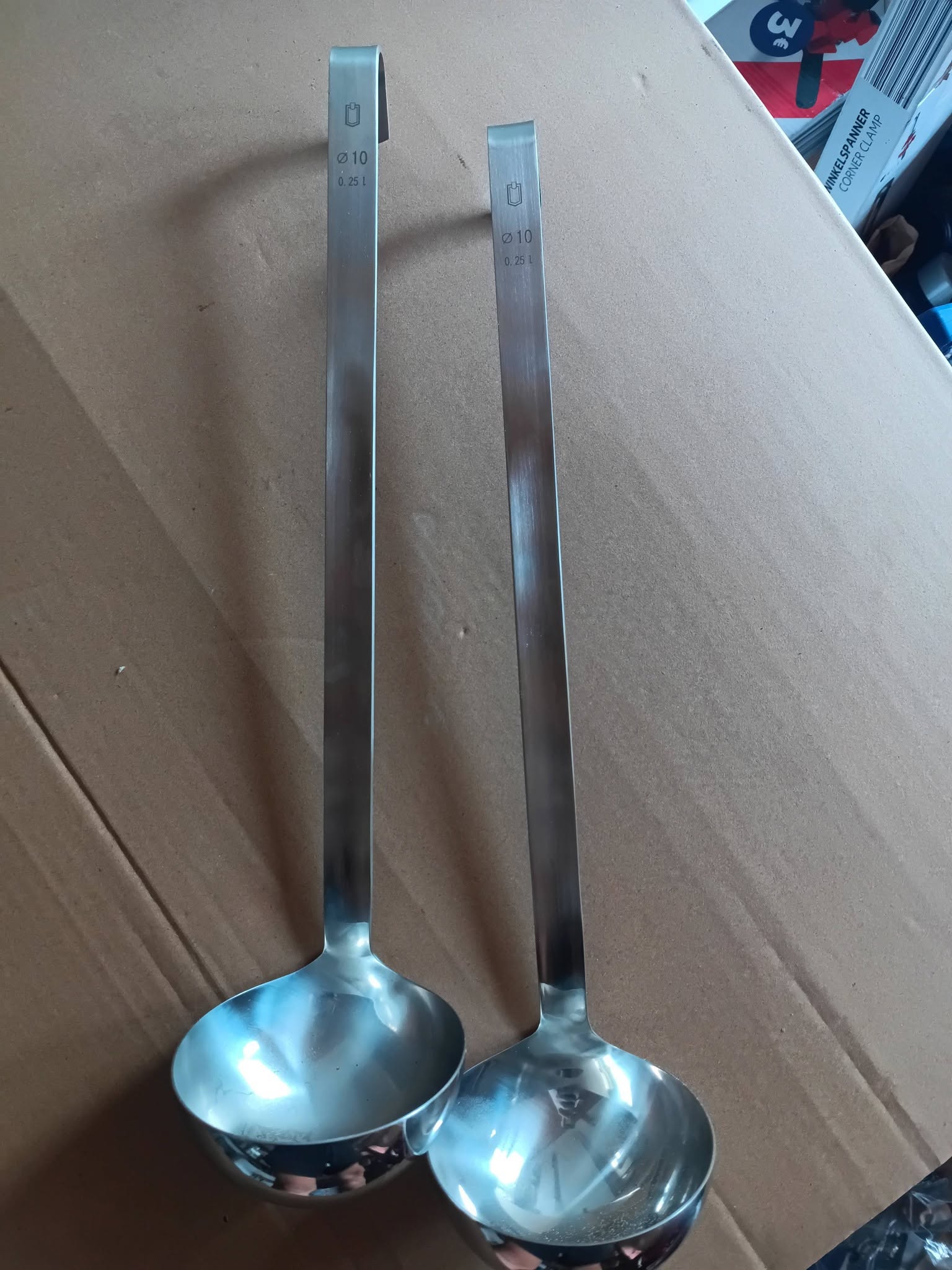 Set 2 Polonice Profesionale din Inox 250 ml | Ustensile HoReCa pentru Bucatarie