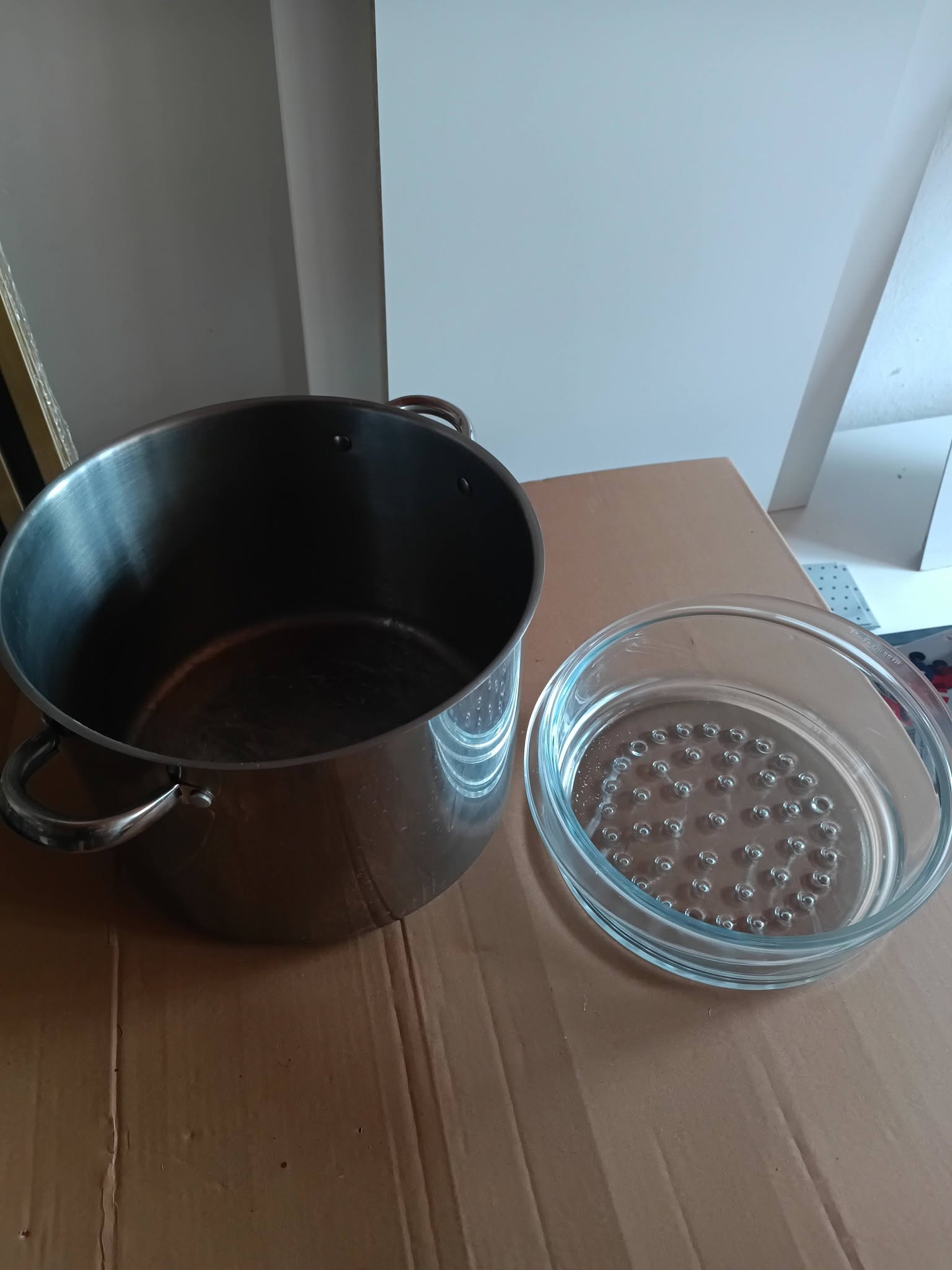 Oala din Inox cu Vas din Sticla pentru Gatire la Bain-Marie | HoReCa si Bucatarie Profesionala