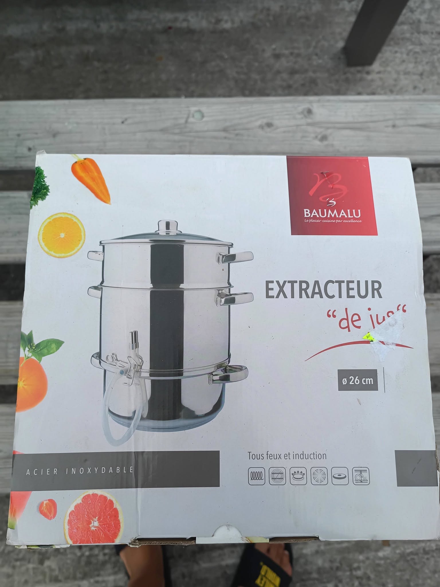 Extractor Profesional de Suc din Inox Baumalu Ø26 cm | Oala pentru Suc de Fructe si Legume
