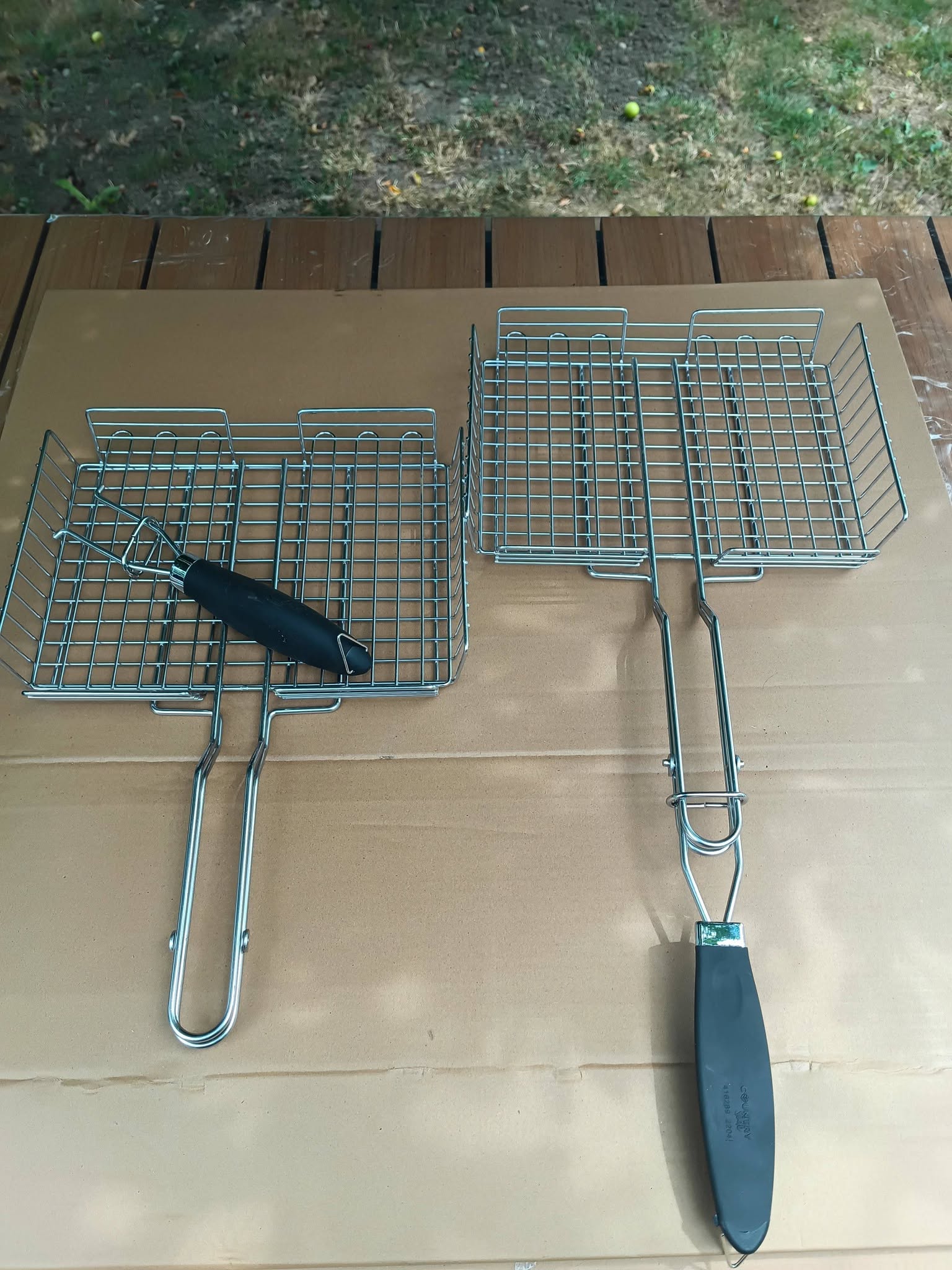 Set 2 Cosuri Gratar din Inox pentru Legume, Carne si Peste | Accesorii BBQ HoReCa