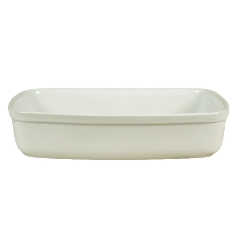 Vas termorezistent alb pentru gatire si servire, 31 x 18 x 7 cm - Imagine 2