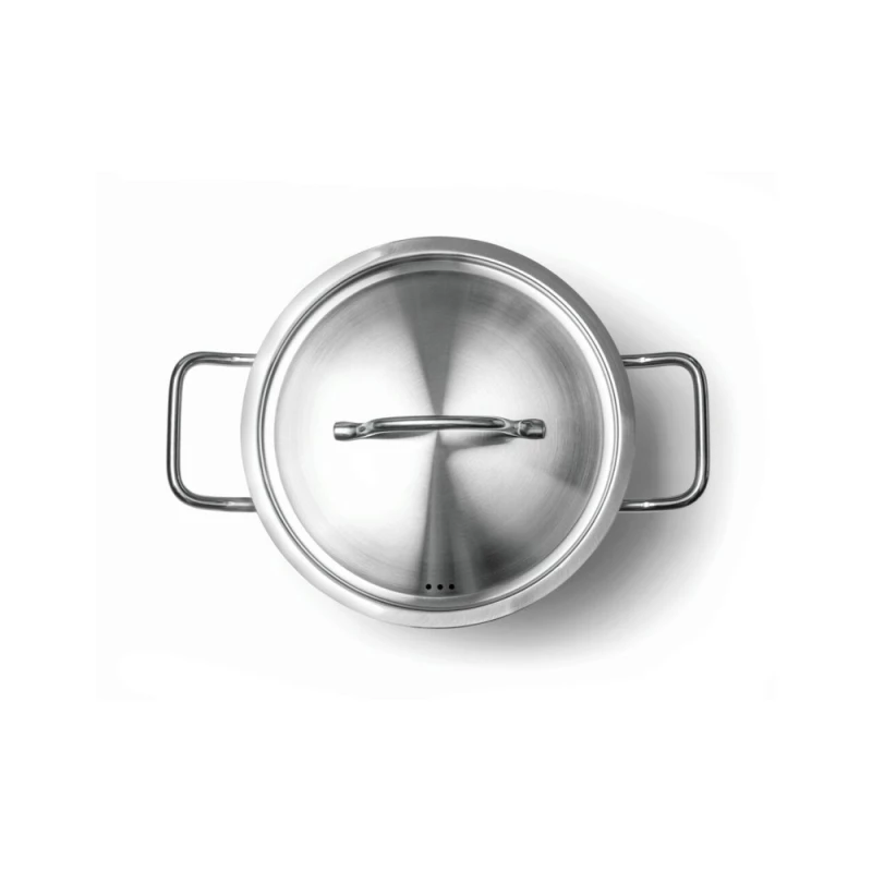 Oală Profesională Inox Hendi Kitchen Line 9 Litri cu Capac – Compatibilă Inducție | HoReCa - Imagine 2