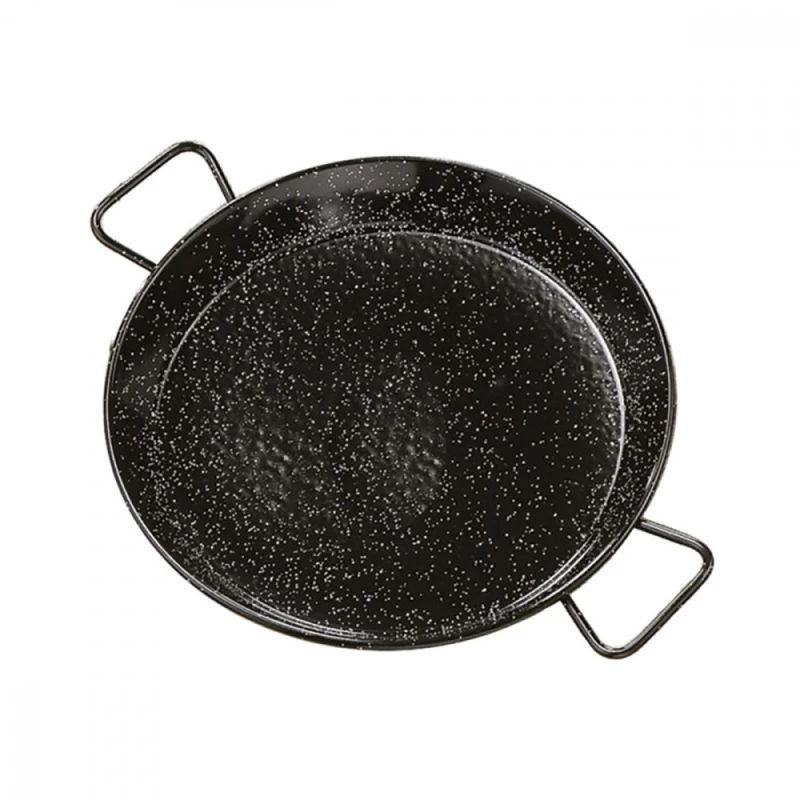 Tigaie Paella Profesionala Garcima 46 cm, Otel Emailat Vitrificat, 12 Portii, Pentru Restaurante si Catering