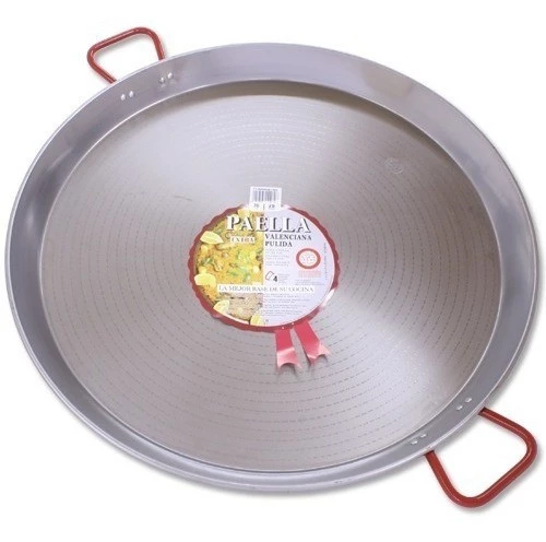Tigaie Paella Traditionala Garcima 40 cm, Otel Lustruit, 9 Portii, Profesionala pentru Restaurante si Catering