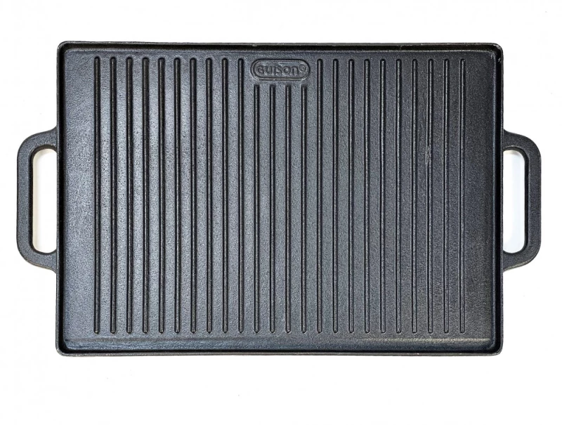 Gratar Profesional din Fonta Guison 35x50 cm, 2 Suprafete de Gatit, 5 mm Grosime, Fabricat in Spania - Imagine 3