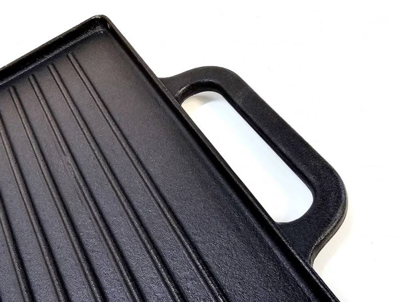 Gratar Profesional din Fonta Guison 35x50 cm, 2 Suprafete de Gatit, 5 mm Grosime, Fabricat in Spania - Imagine 5