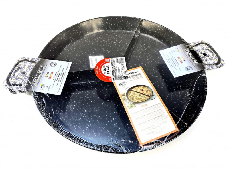 Tigaie Paella Valenciana MultiGusto 50 cm, 3 compartimente, otel emailat vitrificat, Garcima GRC81350 - Imagine 5