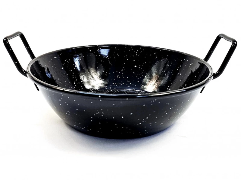 Tigaie profesionala adanca 24 cm, 1.7 litri, otel emailat, 2 manere, Garcima Pata Negra GRC87024 - Imagine 4