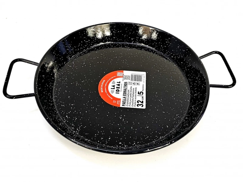 Tigaie Profesională Paella Garcima 32 cm – Oțel Emailat Vitrificat, 5 Porții, Fabricată în Spania - Imagine 2